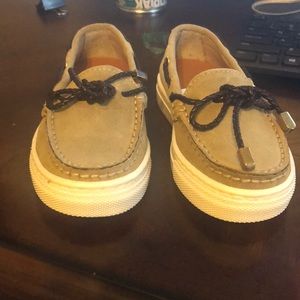 Boys khaki moccasins size toddler 8.5